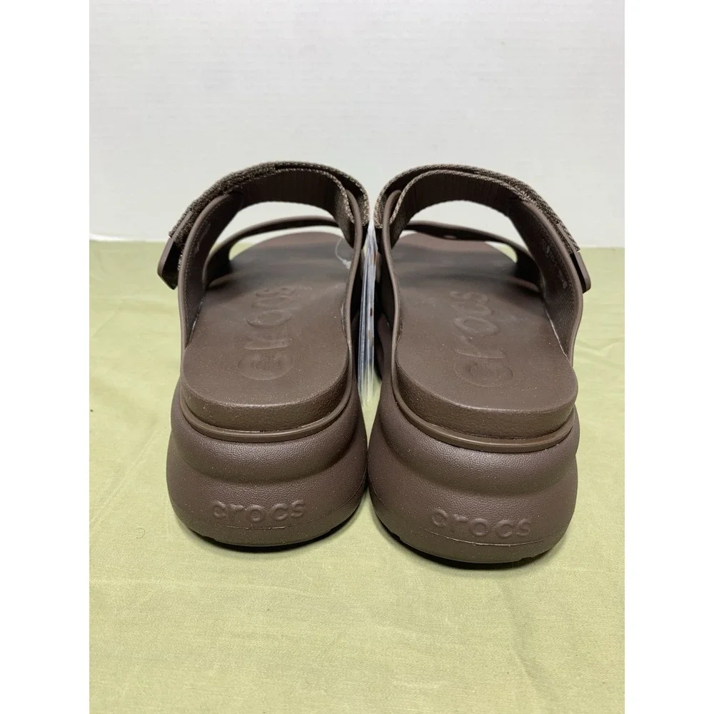 Crocs Women's Soho Two-Strap Sandals, Platform Sandals,‎ Brown, Size 10